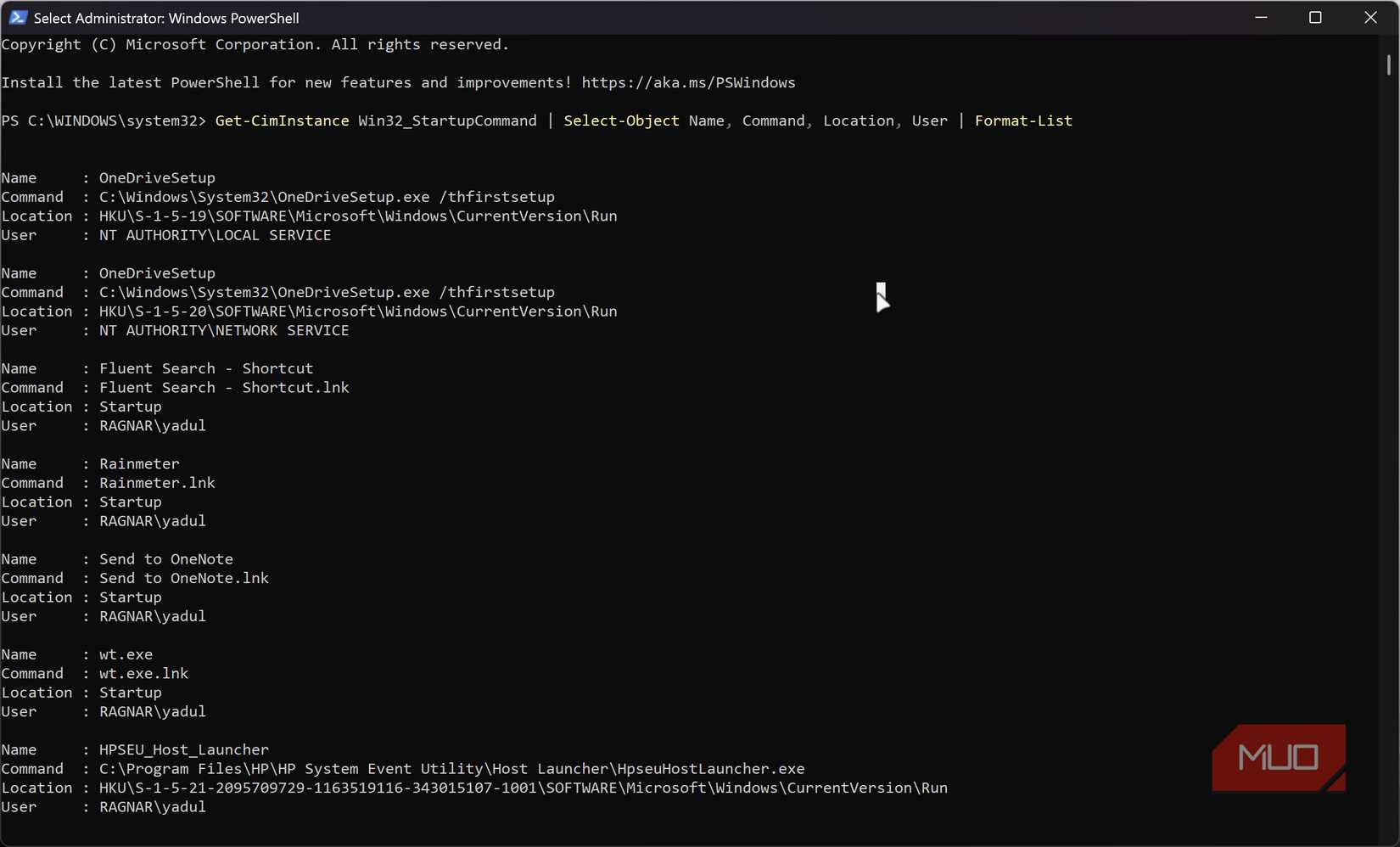 This PowerShell command lists every startup app Windows doesn't show you