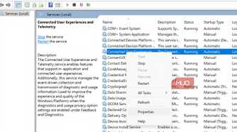 Properties opened in drop-down menu