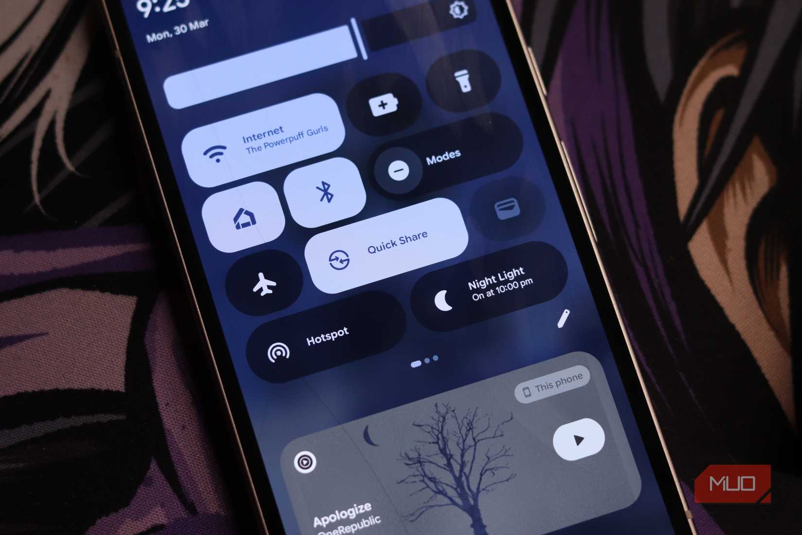 Quick Share option in Android quick settings.
