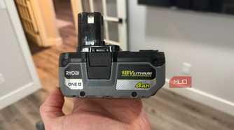 ryobi 18v lithium battery side