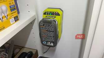 ryobi 18v lithium on charger wall