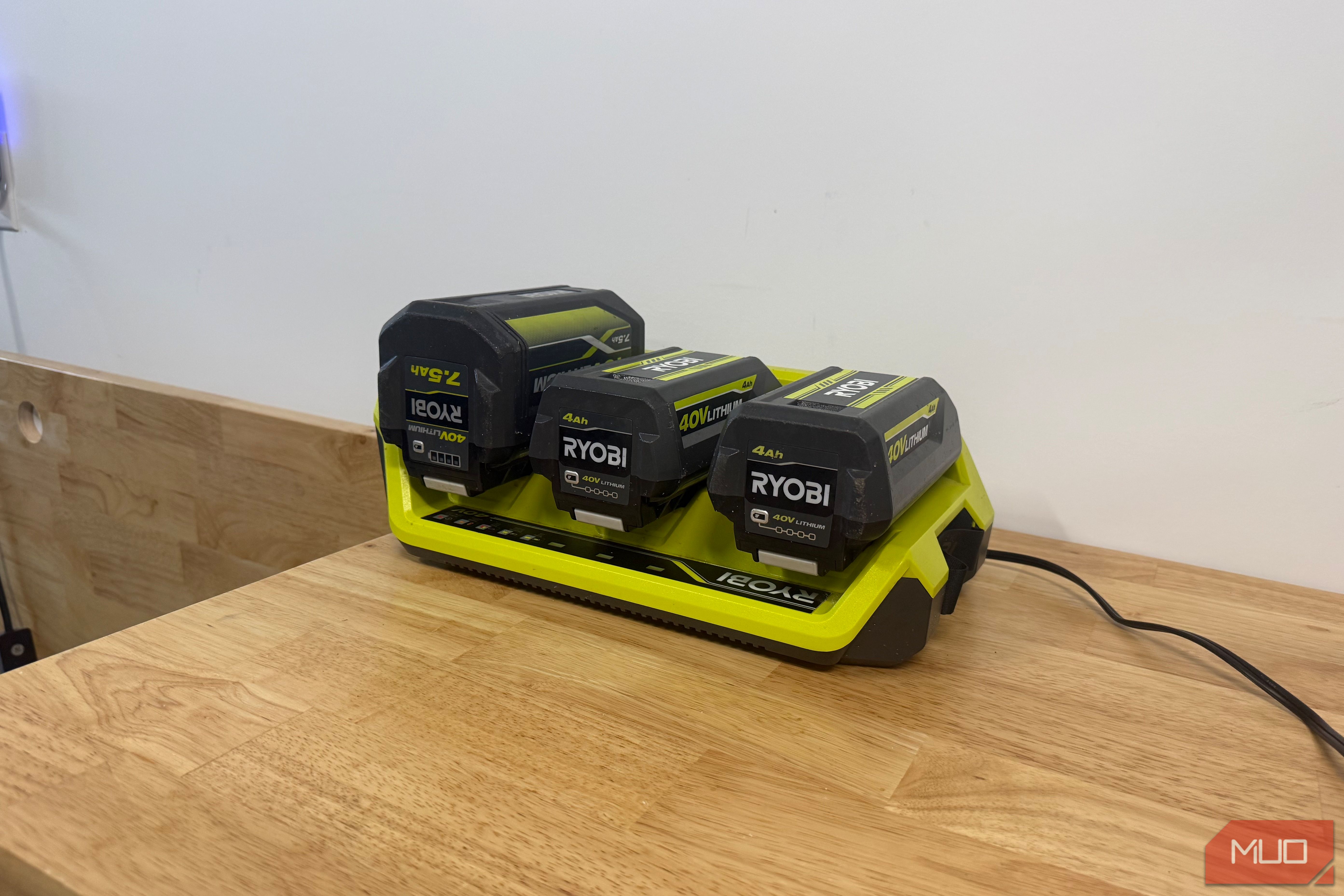 ryobi 40v lithium batteries on multi charger