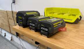 ryobi 40v lithium batteries side by side
