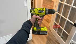 Ryobi drill in hand