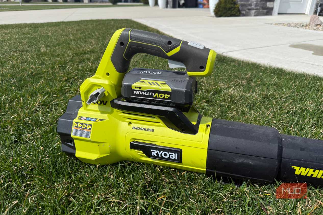 Ryobi Leaf Blower in grass