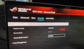 Secure Boot laptop BIOS setting