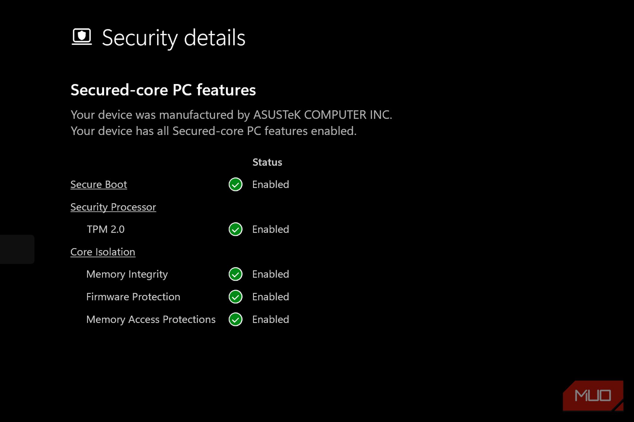 Secure-Boot Windows 11 laptop details