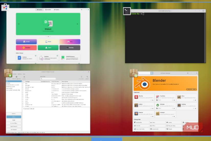 An image displaying a variety of software managers.