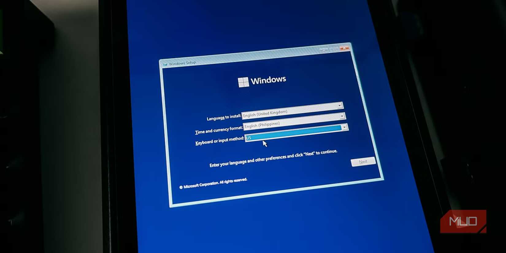 Starting Windows 11 setup