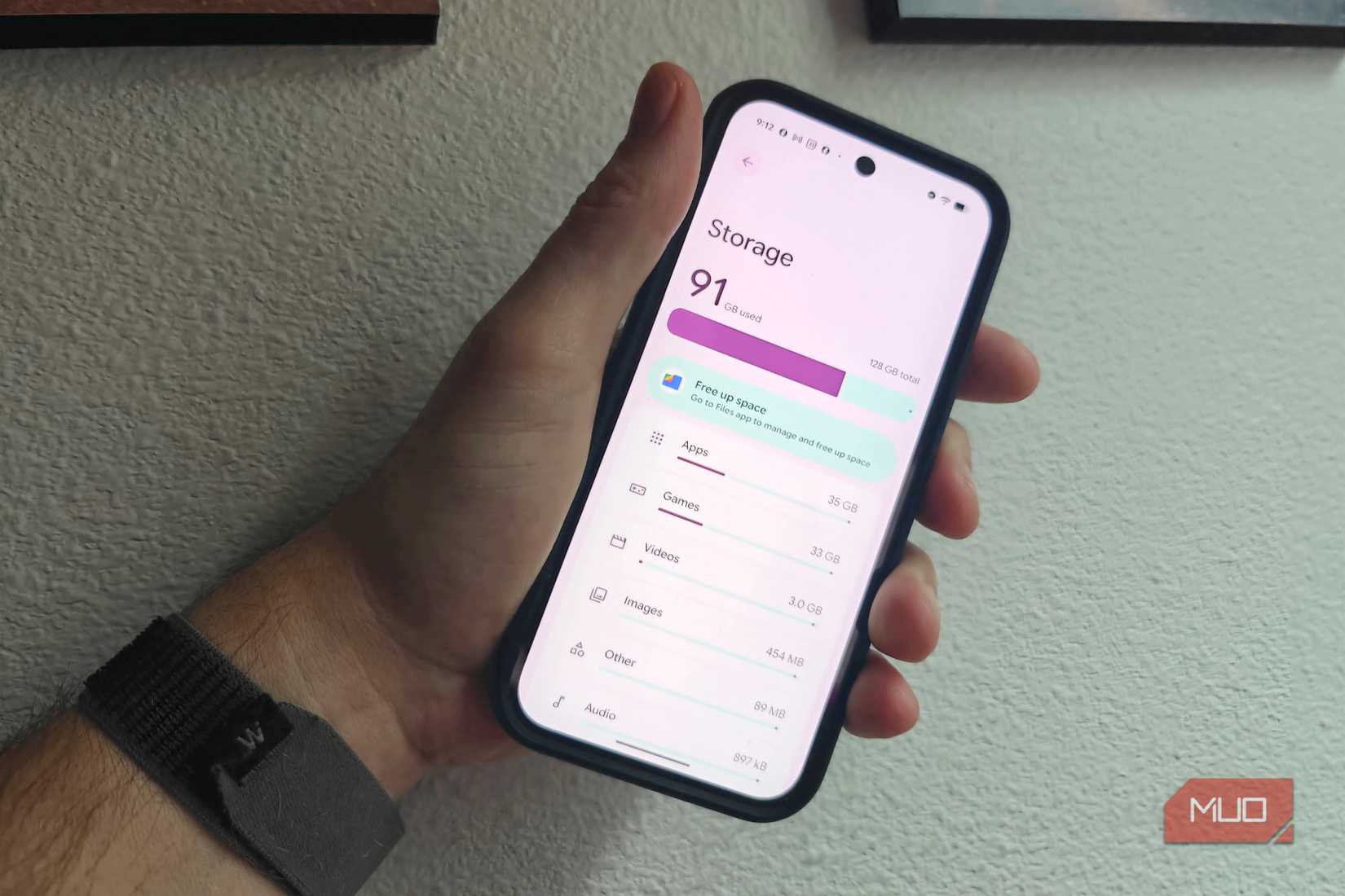 91 GB de almacenamiento en Pixel 9 antes de la limpieza
