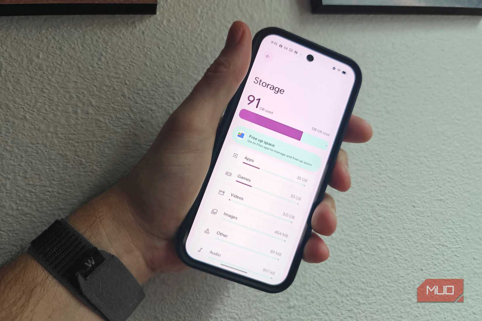 Pantalla de almacenamiento en Pixel