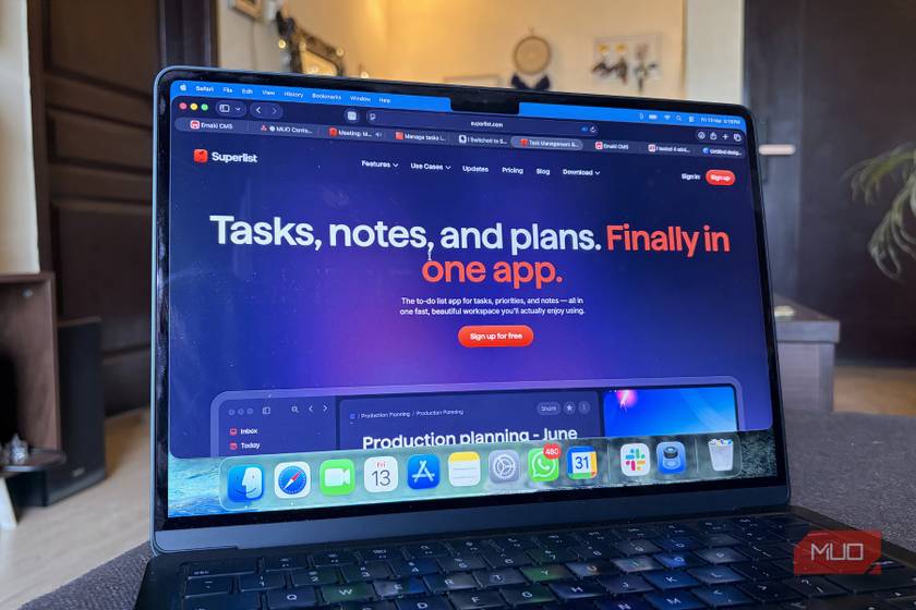 Superlist app opened on Mac
