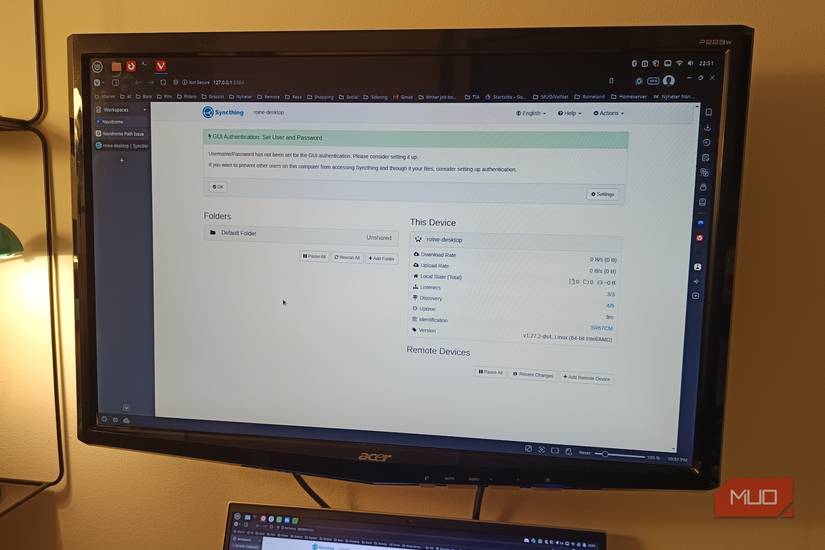 Syncthing in browser.