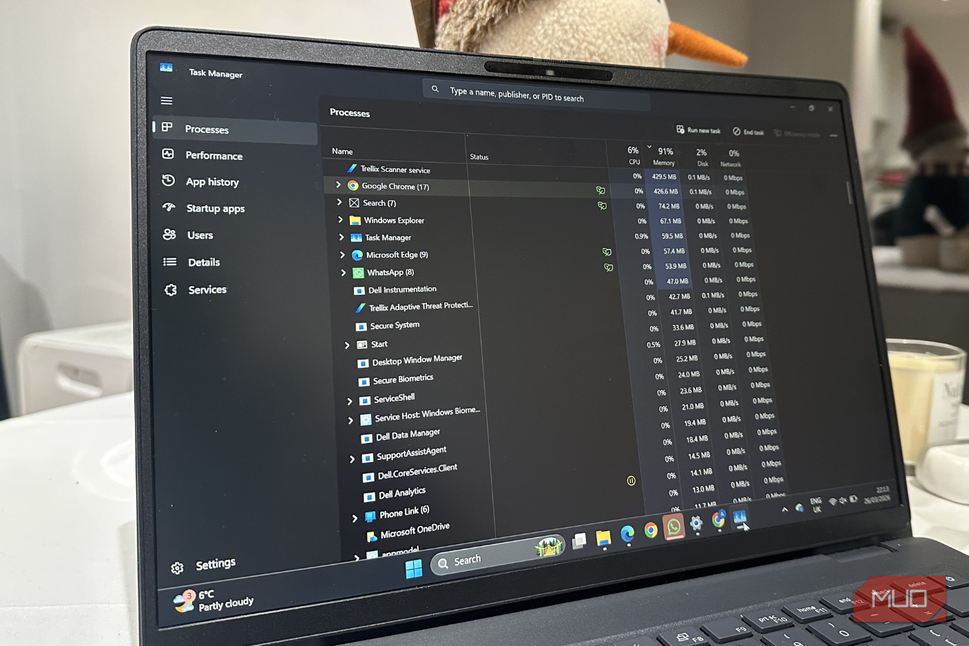 There's a Windows Task Manager tab that shows exactly why your PC is slow