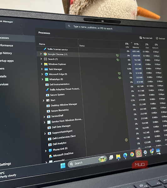 Task Manager Processes Tab