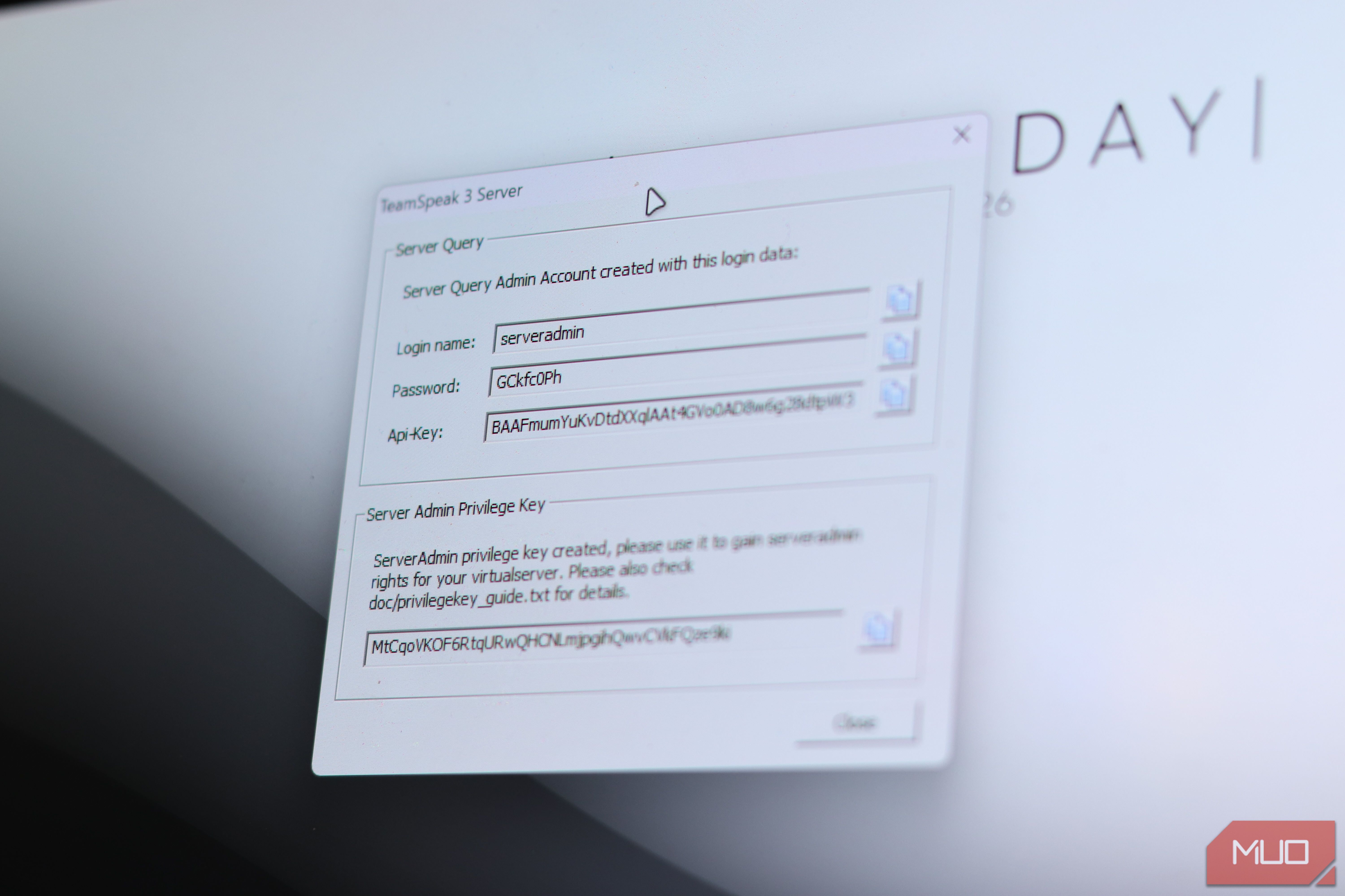 TeamSpeak server tool.