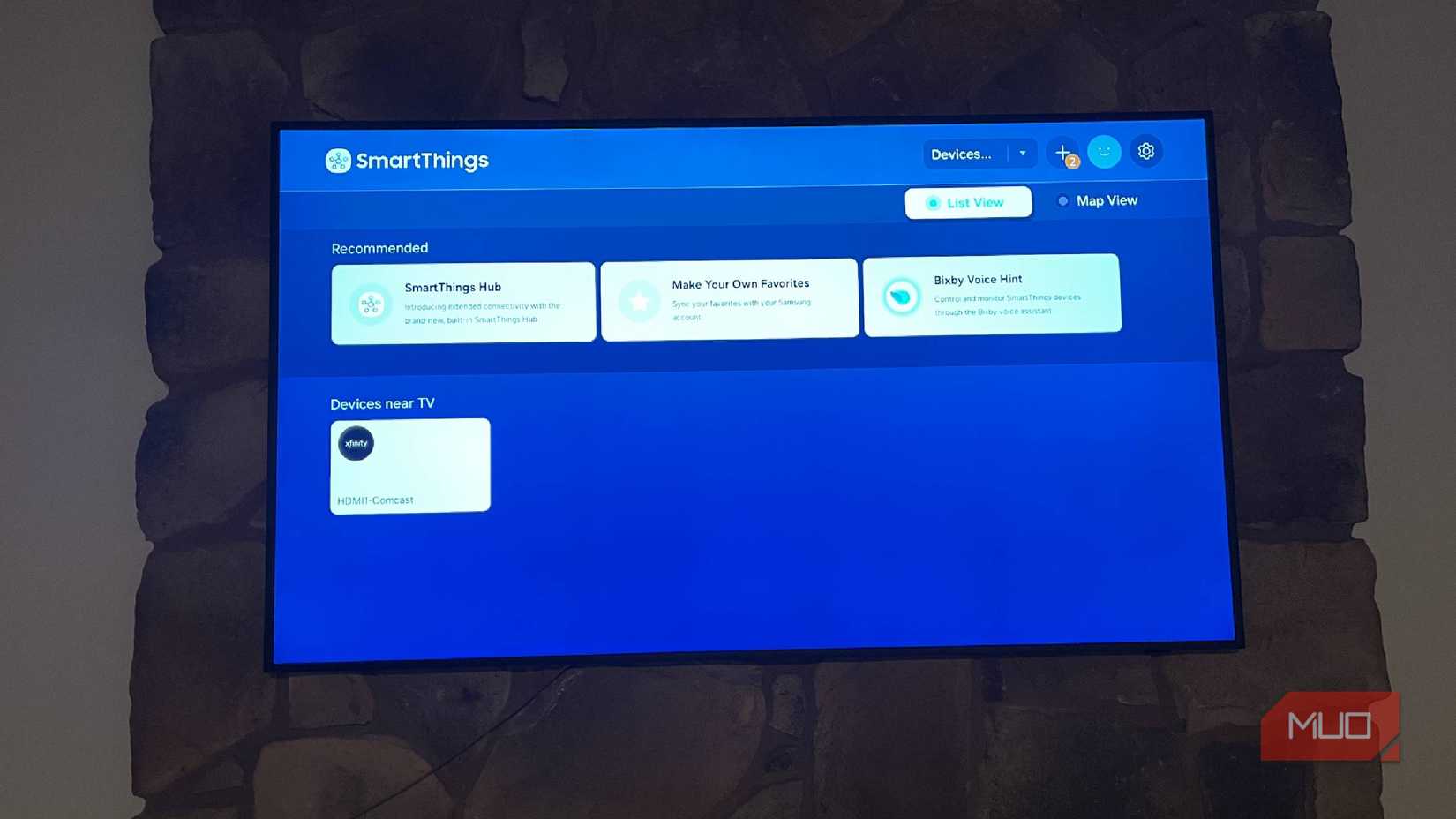 The Samsung SmartThings app in Samsung Tizen OS