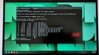 tracert command running on Windows 11 Terminal (2)