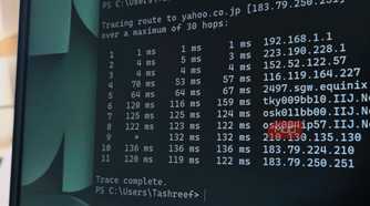 tracert command running on Windows 11 Terminal (3)