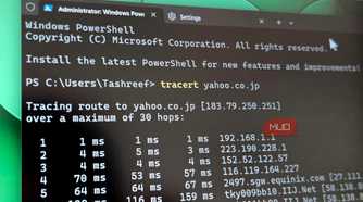 tracert command running on Windows 11 Terminal (4)