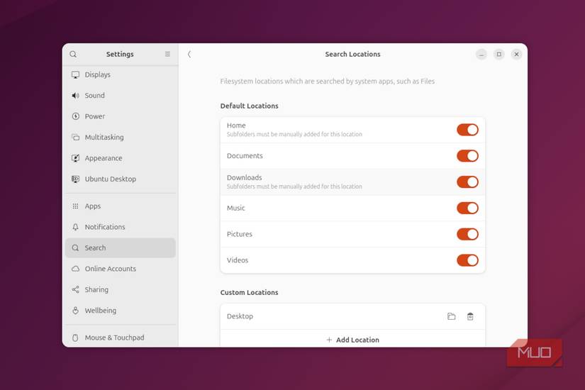 Tracker locations GNOME.