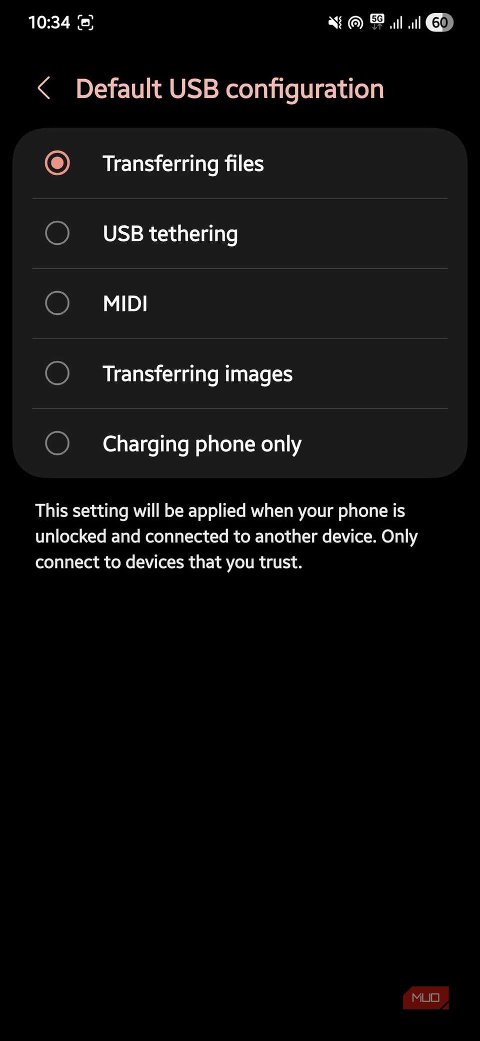 Default Usb Configuration I made Android Auto stop disconnecting by changing one USB setting on ...