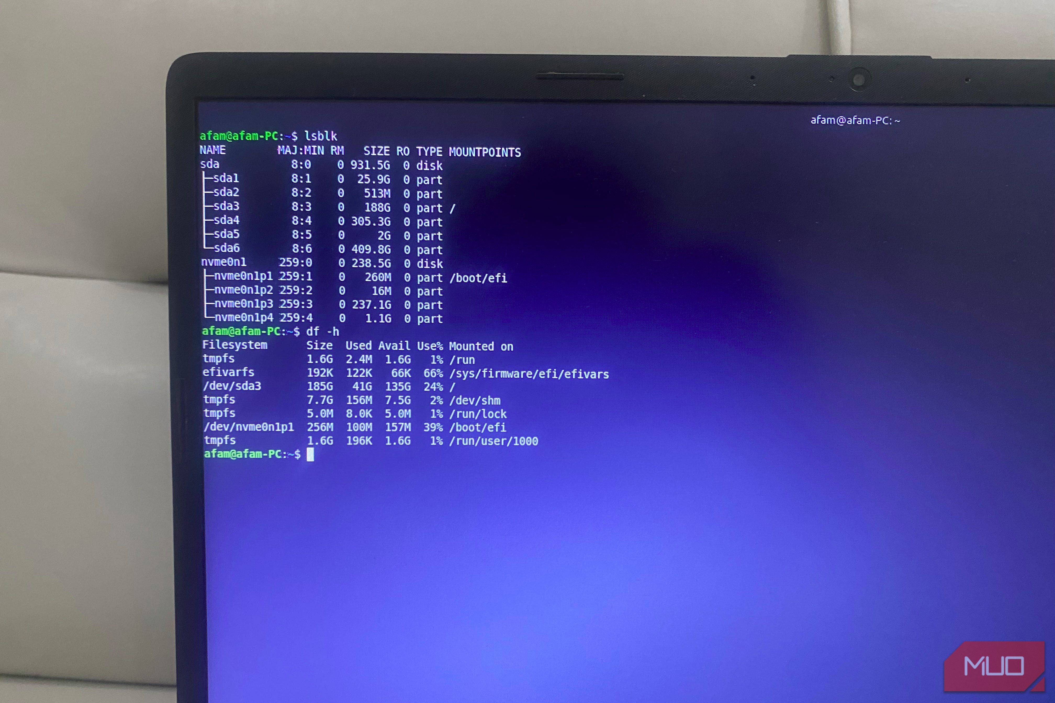 Troubleshooting from the terminal