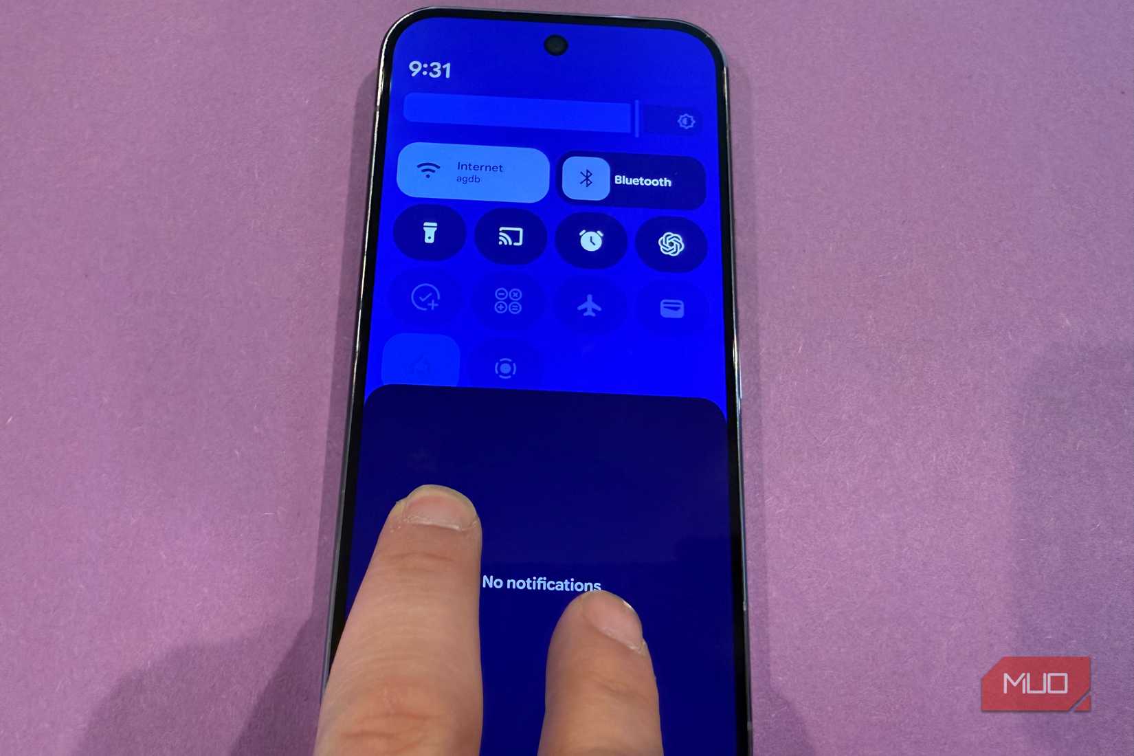 two finger android swipe