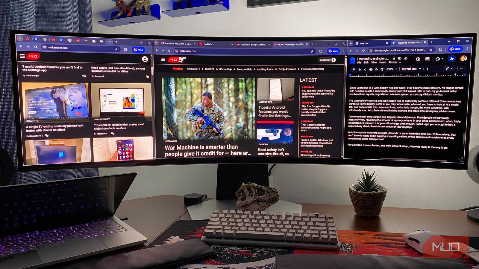 I moved to a single ultrawide and immediately stopped thinking about window management