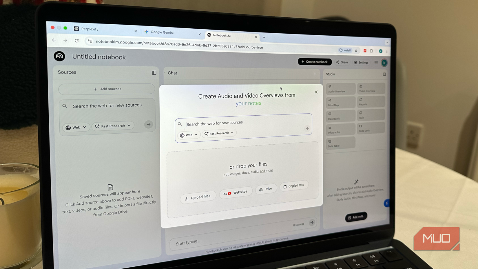 Using NotebookLM on a MacBook