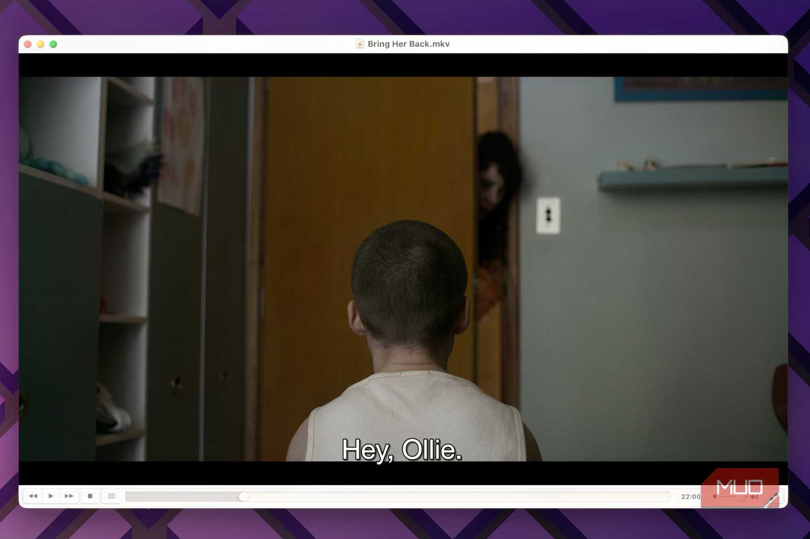 فيلم يتم تشغيله في مشغل الوسائط vlc على جهاز Mac