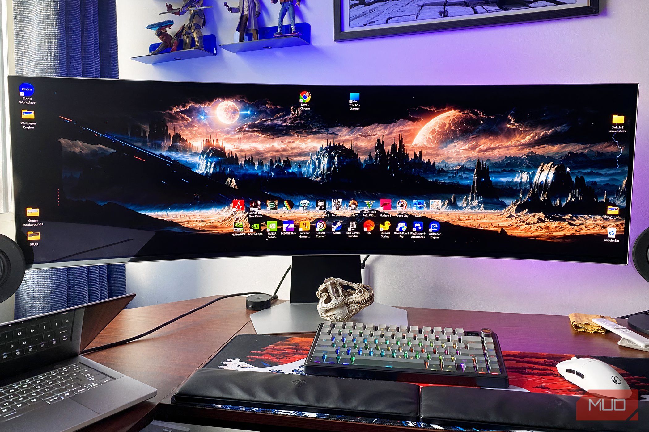 Your brand new screen looks dimmer than the store display for one very specific reason