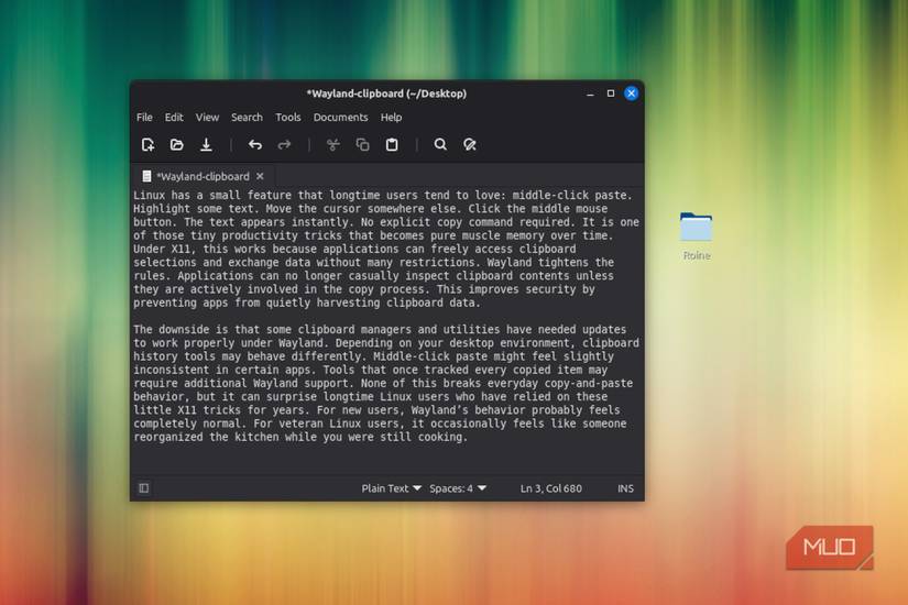 Mostrando un portapapeles.