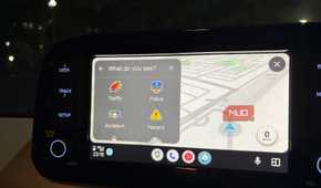 What do you see Waze page on Android Auto