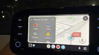 What do you see Waze page on Android Auto