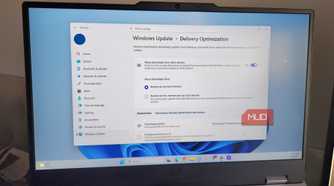 Windows laptop showing Delivery Optimization setting