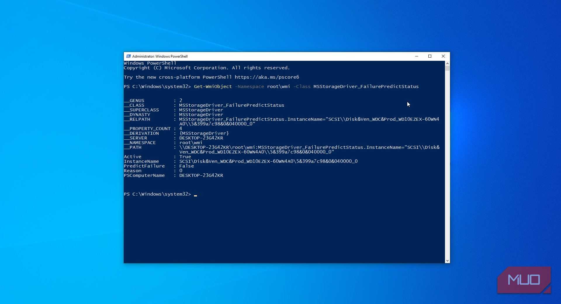Wmi Object Powershell Command This built-in Windows feature tells you how much life your hard drive ...