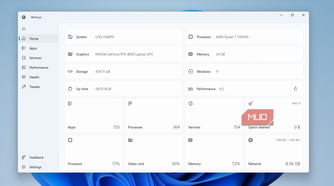 Wintoys home tab