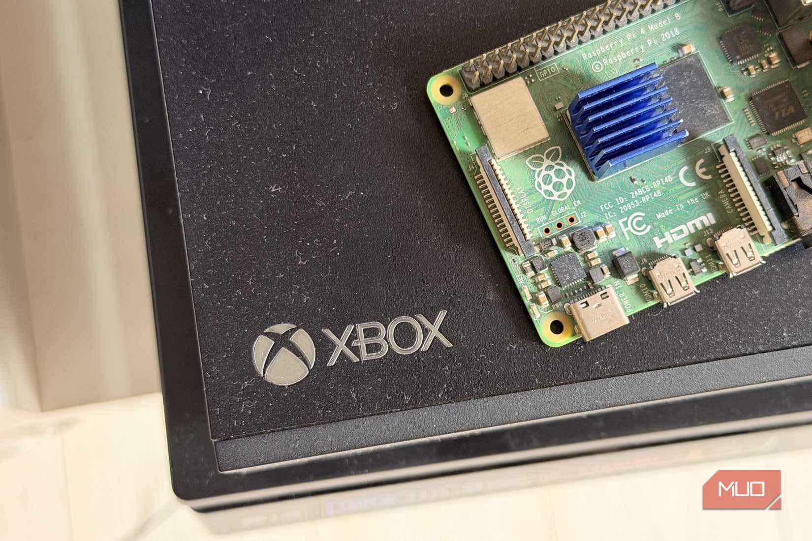 A Raspberry Pi 4 and an Xbox