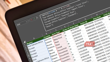 A SWITCH formula in Excel's formula bar.