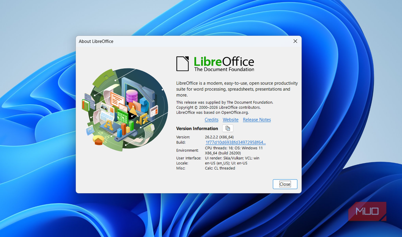 About LibreOffice app