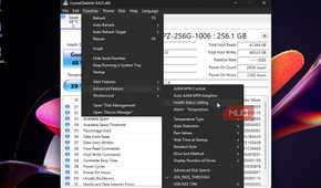Additional options on CrystalDiskInfo