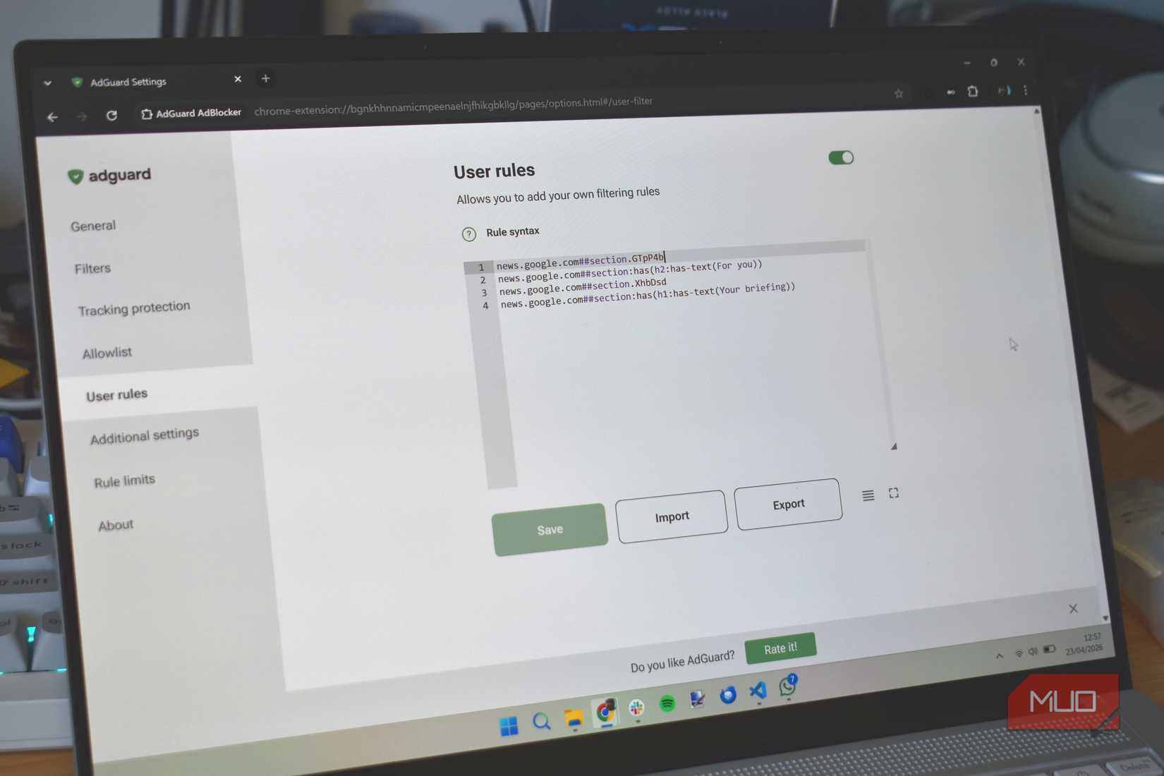 adguard user scripts chrome extension.