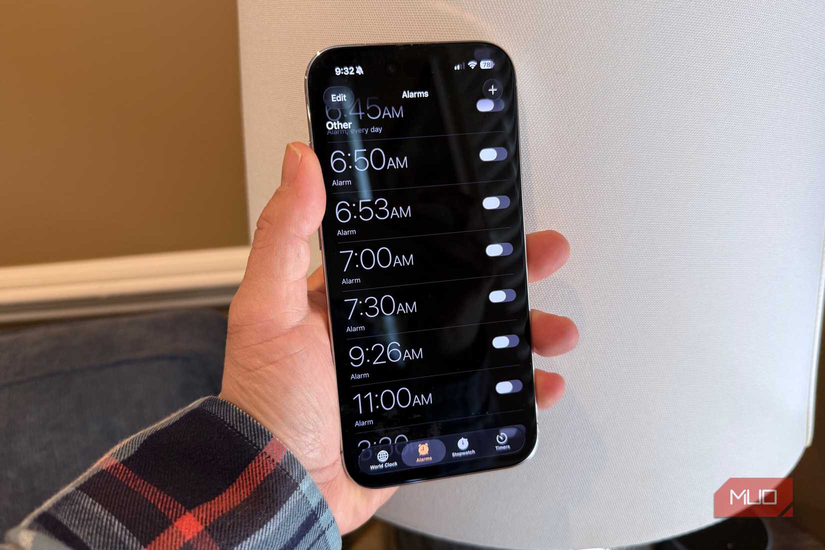 multiple alarms on iphone