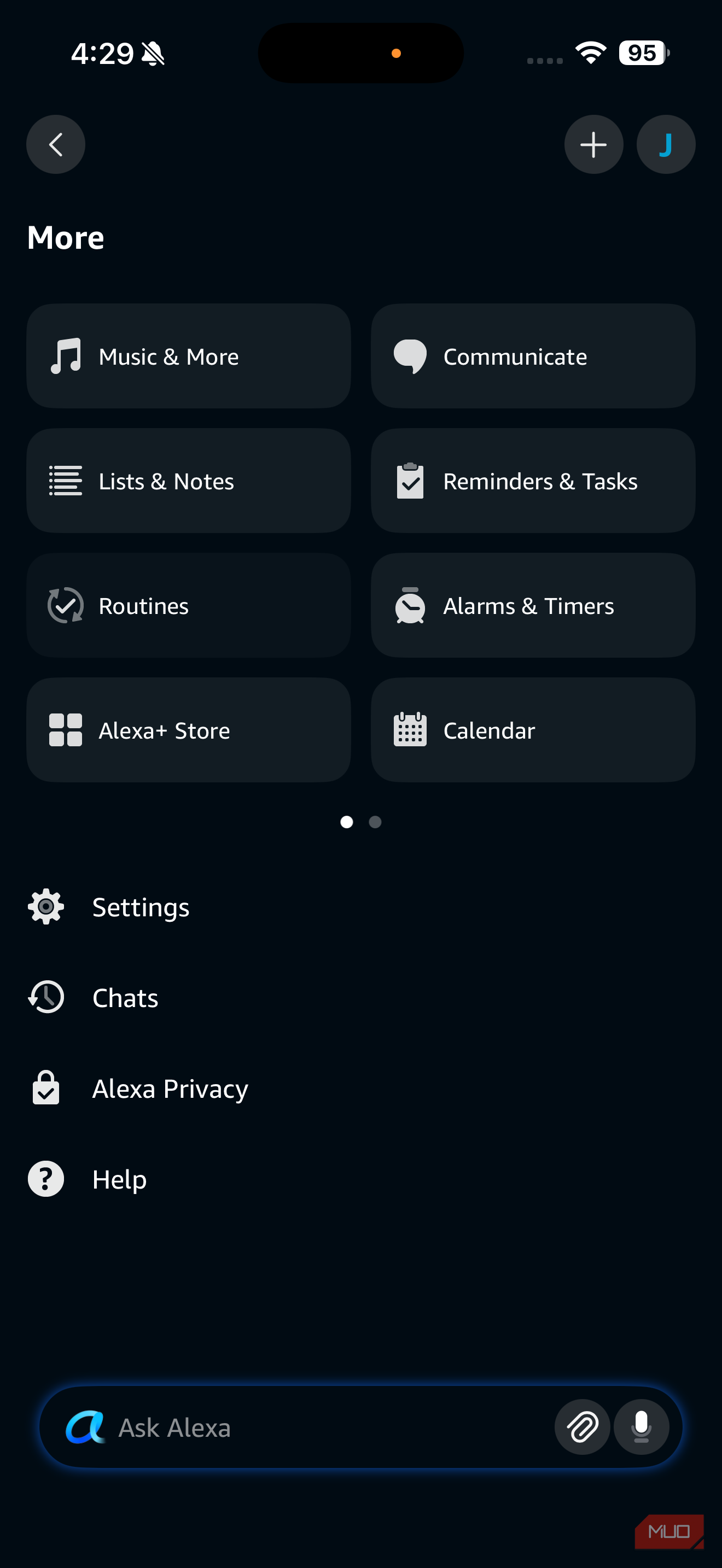 alexa settings
