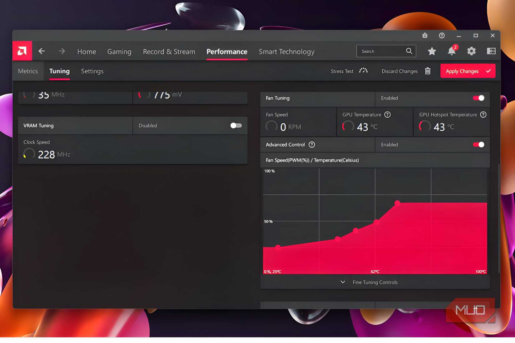 AMD Radeon Software Fan Curve Adjustment 