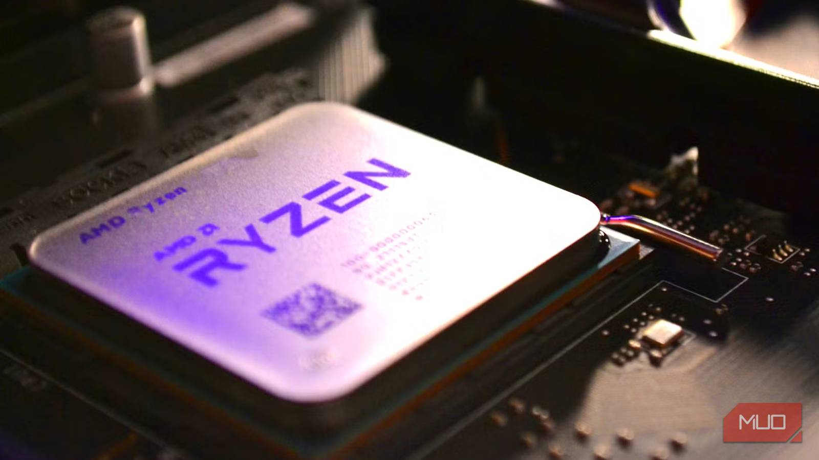 AMD Ryzen CPUのクローズアップ画像