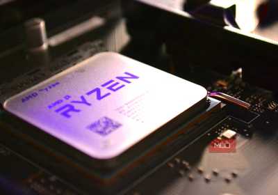 AMD Ryzen CPUのクローズアップ画像