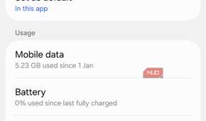 App info page showing battery usage