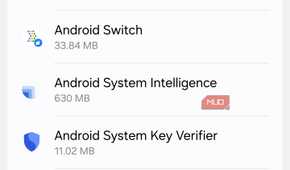 Apps list with Amazon storage usage